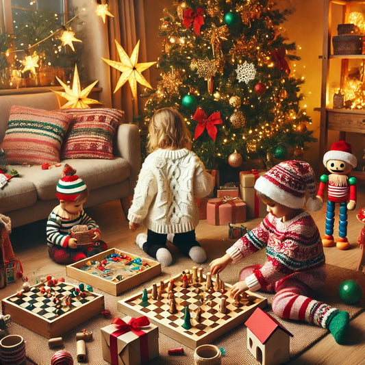 Actividades navideñas en casa para niños con juegos educativos y manualidades